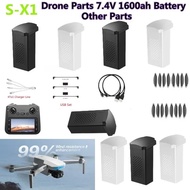S-X1 MAX GPS Drone Battery 7.4V 1600mAh High Capacity Replacement Spare Part for S X1 MAX Drones Acc