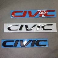 CIVIC logo stocker Honda Civic FC Car Rear Emblem Logo sticker ' Civic '