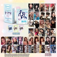 LINXX 50 Pcs BABYMONSTER  Holographic Laser Card Kpop Photocards  Postcards  Series