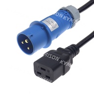 สายไฟ IEC 320 C19 ถึง IEC 316p6IEC309-16A ถึง C19 เข้ากันได้กับ ap9876H05VV-F 3g1.5mm เครื่องวัดลวด1