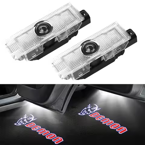 Red DEMON Logo Projectors For Dodge Door Light 2pcs/lot Dodge Ghost Shadow Light Auto Welcome Light 