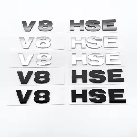 Car 3D ABS V8 HSE Rear Trunk Words Letter Logo Emblem Badge Decals Sticker For Land Rover Discovery 