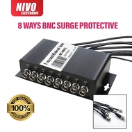 8 CHANNEL BNC VIDEO SURGE PROTECTOR ARRESTER FOR CCTV DVR CAMERA SYSTEM HOME AUDIO & THEATER