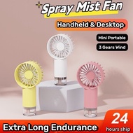 USB Mini Fan Humidifying Fan 2024 Water Spray Fan Handheld Portable Fan Desktop spray MIst Fan Spray