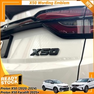 Proton X50 (2020-2024) / Proton X50 Facelift 2025+ Rear X50 Wording Emblem Rear X50 Logo Cover