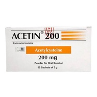 ACETIN 200MG ACETYLCYSTEINE 200MG POWDER FOR ORAL SOLUTION