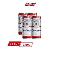 Lốc 4 Lon Bia Budweiser (330ml/lon)