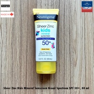 40% Sale!!! Exp10/25 Neutrogena® Sheer Zinc Kids Mineral Sunscreen Broad Spectrum SPF 50+ 88 ml นูโท
