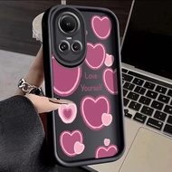 For OPPO Reno 10 5G Reno 10 Pro 5G Reno 10 Pro Plus 5G Case Love Heart Angel Eyes Stepped Thin Camera Protect Thicken All Inclusive Shockproof Softcase
