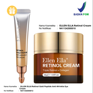 [Beli 1 Dapat 1] Ellen Ella Retinol Cream Anti Aging Kerut Collagen Moisturizer 30g Night Krim Face 