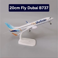 20cm Saudi Fly Dubai Airplane B737 Diecast Metal Display Toy Decoration Collection Children's Gift