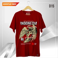 Orisend T-shirt Independence Day of the Republic of Indonesia 81th Latest design August 17th D15