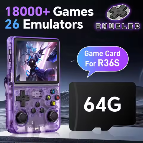 Game Card for R36S with 18000+ Retro Game 64G Gaming Card for PSP/PS1/GB/GBA/GBC/MD/SFC/CPS1/CPS2 Em