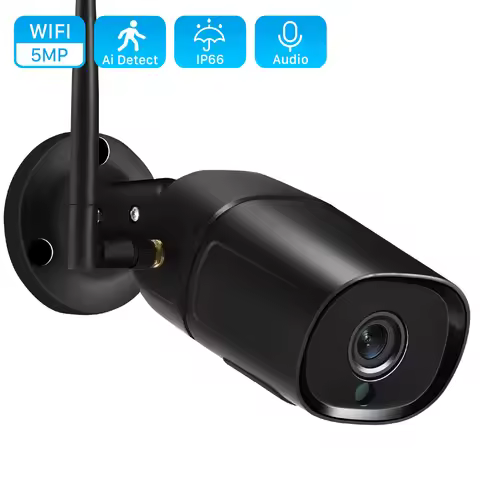 5MP 1080P Bullet IP Camera Outdoor WiFi Home Security Camera Video Surveillance iCSee Two Way Audio 