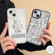 VC Casing for iPhone 14 Pro Max Art Line Graffiti 3 In 1 Detachable Phone Case Compatible for iPhone