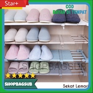 Flexible Wardrobe Divider Multifunctional Shoe Rack Cupboard Divider Size 48 - 75 CM