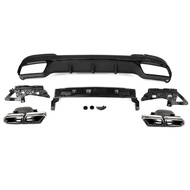 For Mercedes W212 E63 E Class 13-2016 Rear Diffuser E63 AMG Look W/Exhaust Tips
