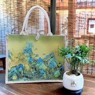 Muzium Beijing China Beg Kanvas Siri Lukisan Cina Ulang-alik Harian Beg Kanvas Tote Kapasiti Besar K