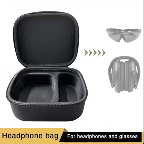 Tactical Headphone Bag EVA Hard Headphone Storage Bag. Used to Store Headphones and Glasses