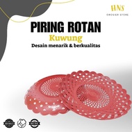 (12bj) rattan plastic dinner plates pinggan plastik - wholesale thick buffet multipurpose plates