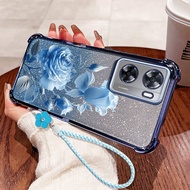 Ybd Chuỗi Hoa Ốp điện thoại cho Oppo A57 A77 4G 2022 a77s a57e Oneplus NORD N20 SE 4g Màu hồng lấp l