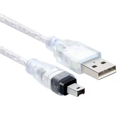 FireWire 1394 to USB Data Cable IEEE 1394 4 Pin to USB Mini Plug Firewire for MINI DV HDV camcorder 