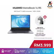 [HUAWEI MALAYSIA] - HUAWEI MateBook 14 R5 Laptop | 8GB + 512GB | AMD Ryzen™ 5 4600H processor | FREE Mouse + Backpack + Microsoft 365 - Original HUAWEI Malaysia