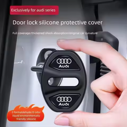 4Pcs Silicone Car Door Lock Protective Cover Stickers Auto Accessories For Audi A1 A2 A3 A4 A5 A6 A7