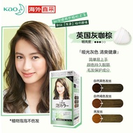 花王/KAO Prettia泡沫染发膏染发剂 liese莉婕植物泡泡染家用 英国灰咖棕 日本进口