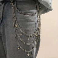 Popular accessories punk five-pointed star trouser 流行饰品朋克五角星裤链个性百搭裤链时尚多层流苏腰饰105DF