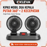 EKLEVA Universal 2-Head USB Car Fan