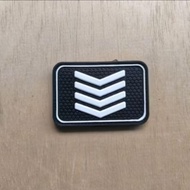 Patch Rubber Logo for Pangkat Bripda Briptu Bripka Brigpol Polri - Karet Velcro Emblem Aksesoris