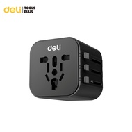 Deli Plug Converter Power Adapter Use Abroad Easy To Carry USB A+C Fast Charging 70w Universal Trave