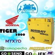 Aki motor honda Tiger 2000 mott MTX7D Aki kering / Aki Gel