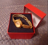 收藏品 巴黎品牌Vintage Raymond Dior復古金色女士手錶鐘錶 古董手錶 鐘錶 飾品 腕錶 另附錶鏈裝飾框