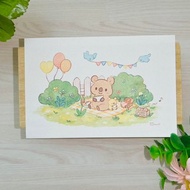 短尾矮袋鼠野餐明信片 | 人氣再販