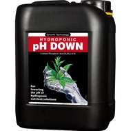 Growth Technology Hydroponic pH Down 5 Liter (Contains orthophosphoric acid [H3PO4] 81% Lower Liquid