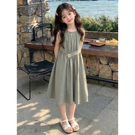 Girls Skirts 2026 New Style Girls Big Children Fashionable Fashionable Dresses Children Summer Thin 