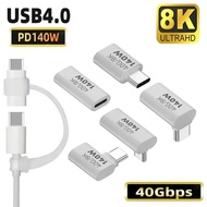 PD 140W USB C Female to Male Adapter PD 3.1 Thunderbolt 3 40 Gbps Data Transfer 8K@60Hz Extension Co