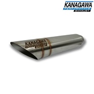 KANAGAWA Bamboo Car Exhaust Pointed Stainless Steel Worm Variation Outlet 3.5inch Inlet 2inch