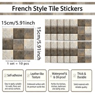 Tile sticker Vintage French wall tiles balcony terrace kitchen background decoration wall tiles