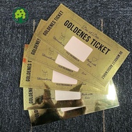 ZILUOLAN Golden Ticket Scratch Card, Raffle Scratch Ticket Concert Ticket, Party Favor with Envelope