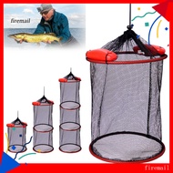 [FM] Live Caught Fish Basket Portable Fish Basket Portable Foldable Floating Fish Basket 1/2/3 Layer