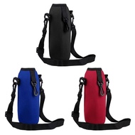 shop Insulated Neoprene Water Bottle Holder Bag Case 750ML Bottle Pouch Adjustabl Shoulder Strap Wat