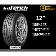 Saferich Tubeless Tires Cars Rim 12 Inches 145/70R12 155/70R12 155R12c Tire Suzuki Alto Every B