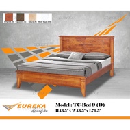 EUREKA 9 Queen Bed/Katil Kayu Solid Wood Durable (Deliver &amp; Installation Klang Valley)