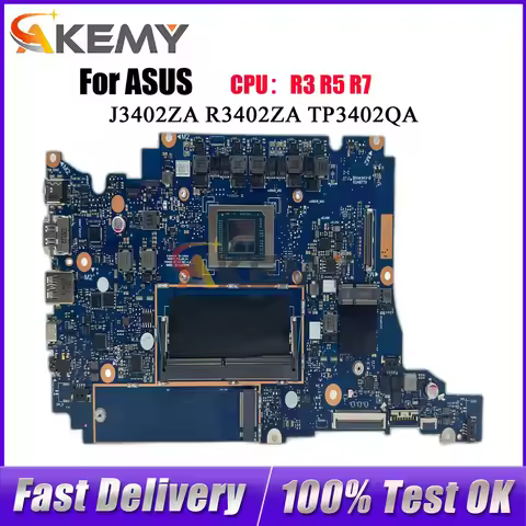 TP3402QA Laptop Motherboard For ASUS VivoBook Flip TP340ZA J3402ZA TP3402 R3402ZA Mainboard With R3 