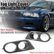 Pair Fog Light Cover Grille Bezel Frame For BMW E46 M3 2001-2006-