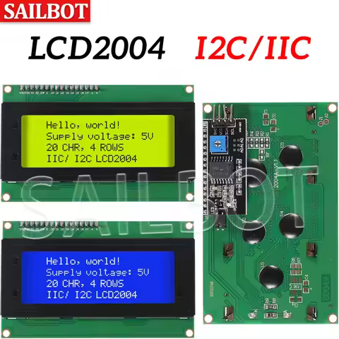 LCD2004+I2C 2004 20x4 2004A Blue/Green screen HD44780 Character LCD /w IIC/I2C Serial Interface Adap