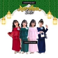 HAPPYkids 2023 Baju Kurung Moden Peplum Sedondon Budak Kanak Perempuan Muslimah